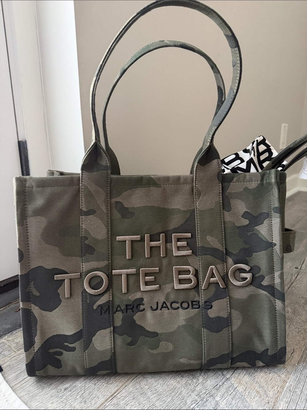 Marc Jacobs Camouflage LARGE Canvas Tote Bag - Green/Black